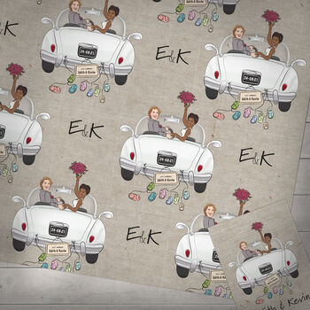 Personalised Wedding Wrapping Paper, 4 of 8