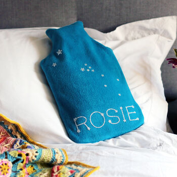 Star Sign Personalised Hot Water Bottle Cover, 2 of 7