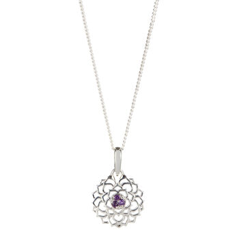 Crown Chakra Amethyst Sterling Silver Necklace, 3 of 9