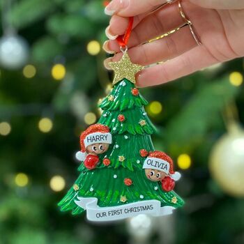 Personalised Christmas Tree Family Decoration, 3 of 7