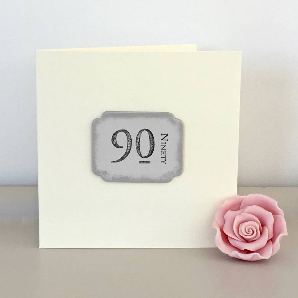 'Happy 90th Birthday' Handmade Card, 1 of 2