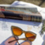 Brown Thick Framed Chunky Cat Eye Sunglasses, thumbnail 5 of 7