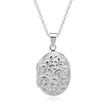 Personalised Sterling Silver Vintage Flower Locket, 11 of 11