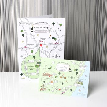 Illustrated Map Wedding Or Party Invitation, 7 of 8