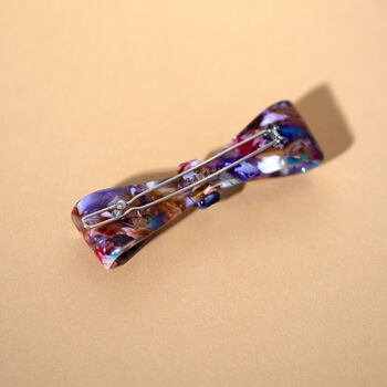 Rainbow Tortoiseshell Bow Hair Slide, 2 of 4