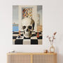 Make Your Move Gothic Skull Chess Player Wall Art Print, thumbnail 1 of 6