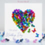 Butterfly Wedding Love Heart Butterflies Card, Not 3D, thumbnail 1 of 12