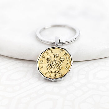 Personalised 80th Birthday Threepence Coin Necklace, 2 of 10