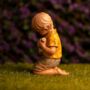 Solar Boy Duck Garden Ornament LED Outdoor Lighting, thumbnail 4 of 5