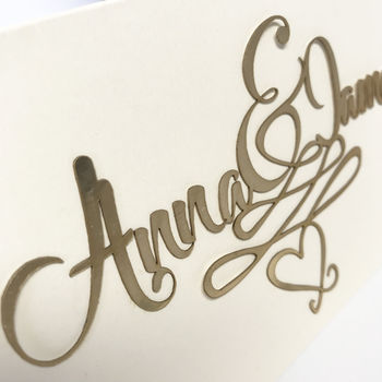 Personalised Entwined Names Wedding/Engagement Card, 9 of 12
