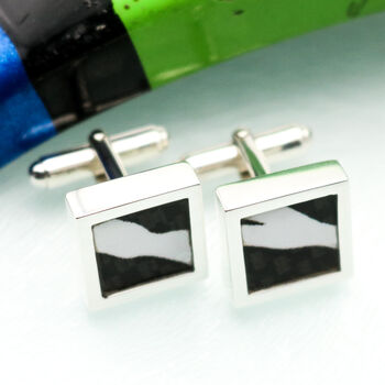Upcycled Superbike Sterling Silver Cufflinks, 3 of 6