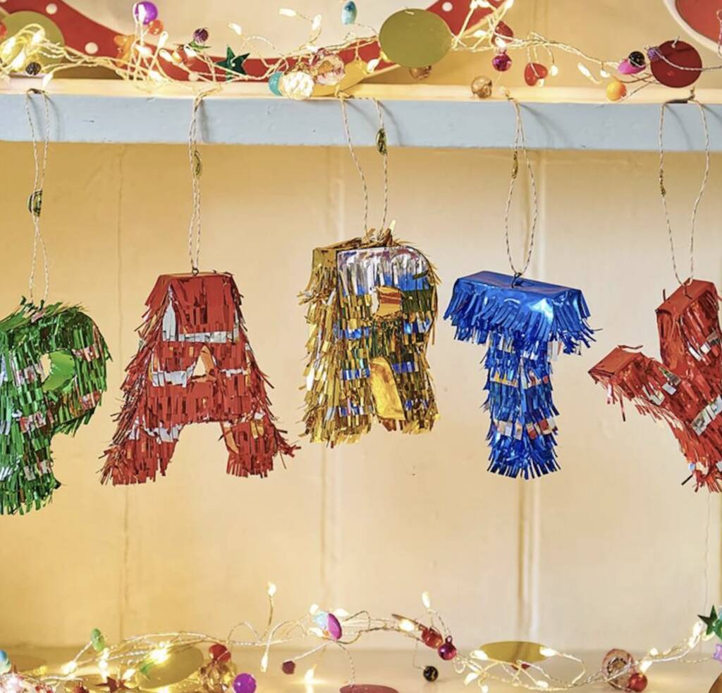 Fringe Letters Christmas Decorations, 1 of 4