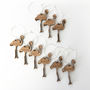 Personalised Five Flamingo Wine Glass Charms, thumbnail 6 of 6