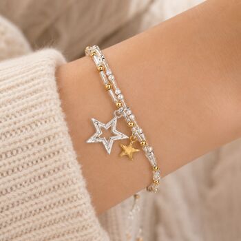 18th Birthday Eighteen Bead Star Charm Bracelet, 3 of 5