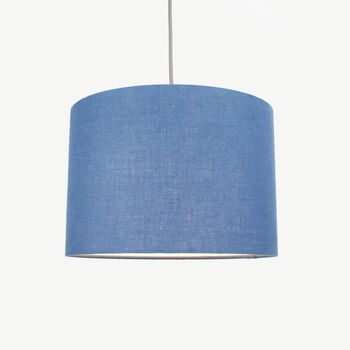 Linen Dusty Blue Lampshade, 3 of 8