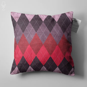 Diamond Pattern Pillow Cover With Warm Multicolour, 5 of 6