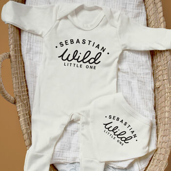 Wild Little One Personalised Adventure Baby Vest, 5 of 5