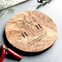 Personalised Round Olivewood Anniversary Gift, thumbnail 2 of 6