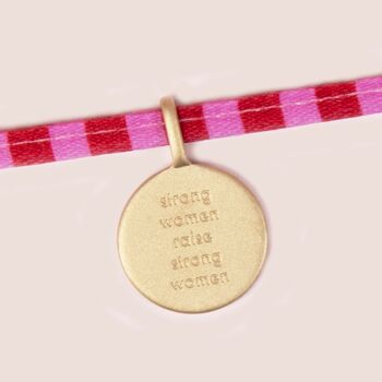 Strong Women Raise Strong Women Charm Tie Bracelet, 2 of 4