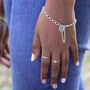 Sterling Silver Padlock Charm Bracelet, thumbnail 2 of 3