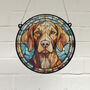 Vizsla Stained Glass Effect Suncatcher, thumbnail 1 of 6