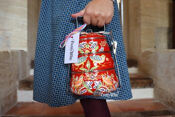 Traditional Tiffin Lunchbox William Morris Strawberry Thief, 4 of 6