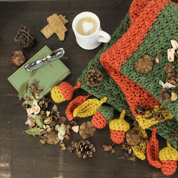 Autumn Fall Blanket Easy Crochet Kit, 3 of 10