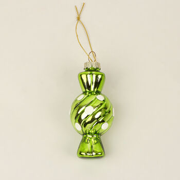 G Decor Set Of Three Glass Wrapped Sweets Decorations, 5 of 6
