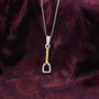 Stirrup Pendant In 18 Ct Gold On Sterling Silver, thumbnail 1 of 2