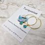 18k Gold Vermeil Plated Birthstone Large Hoops, thumbnail 7 of 8