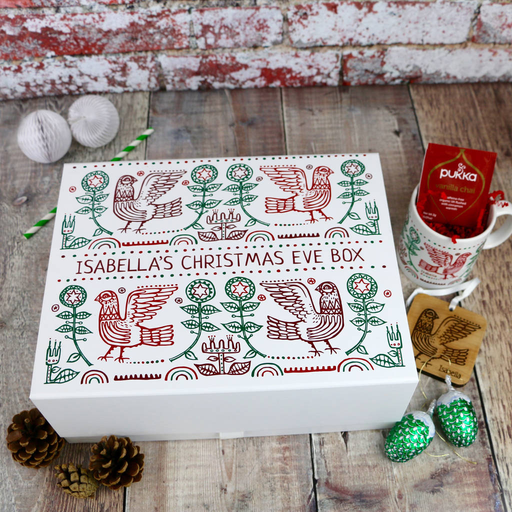 Christmas Eve Box Personalised With Scandi Design By Auntie Mims | notonthehighstreet.com