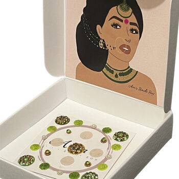 Green And White Collection Bindi Box, 3 of 3