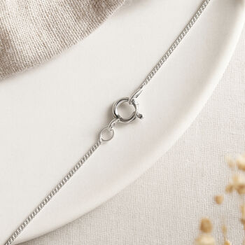 Sterling Silver Extra Light Diamond Cut Curb Chain – 16in To 30in, 3 of 9
