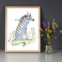 Z Is For Zebra Alphabet Art Print, thumbnail 1 of 12