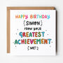 Greatest Achievement Funny Birthday Card, thumbnail 1 of 4
