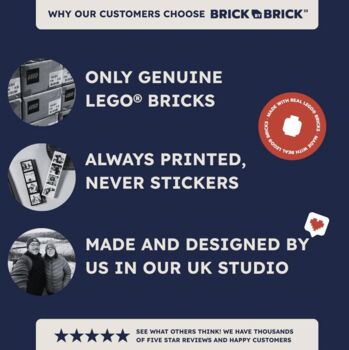 Personalised Dad Photo Lego® Brick Block: Custom Father's Day Gift For Him From Kids, 4 of 4