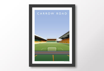 Norwich City Carrow Road From The River End Poster, 8 of 8