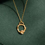 Moonstone Gold Vermeil Plated Necklace June Birthstone, thumbnail 4 of 8