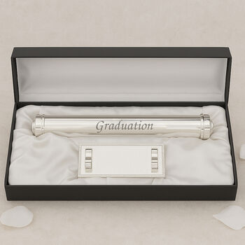 Personalised Graduation Silver Plated Certificate Holder, 2 of 3