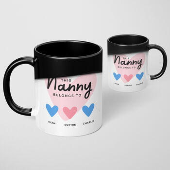 Nan Nanny Gran Personalised Heart Mug Gift Birthday, 5 of 5