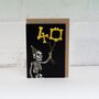 40th Balloon Skeleton Gothic Birthday Card, thumbnail 5 of 5