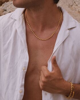 Snail Chain Necklace 18 K Gold Plated, 8 of 8