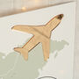 Destination World Map And Aeroplane Welcome To Our Wedding Sign, thumbnail 2 of 3