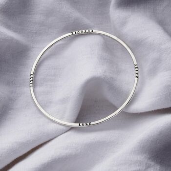 Personalised Word Bangle, 5 of 6