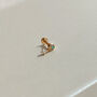 14k Solid Gold Opal Dangly Labret, thumbnail 5 of 5
