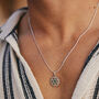 Heart Chakra Men's Emerald Silver Necklace, thumbnail 2 of 10