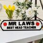 Personalised Teacher Name Wooden Double Roadsign, thumbnail 2 of 12