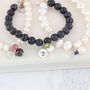 Pearl Bracelet Personalised With Birthstone And Initial, thumbnail 7 of 10