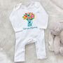 I Love You, Mummy Bouquet Of Flowers Babygrow, thumbnail 2 of 3