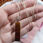 Adjustable Tigers Eye Pendant Necklace With Gift Bag, thumbnail 2 of 5